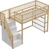Patrová postel Flieks 90x200 cm se skříní, dětská postel s Náhled obrázku produktu 9