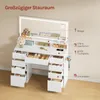 WOLTU Schminktisch mit Beleuchtung, großem Spiegel und Produktbild-Vorschau 5