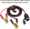 12V 24V zásuvka zapalovače automobilu s krokosvorkou pro Náhled obrázku produktu 2
