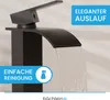 Badarmatur Tamina hoch - schwarz matt  | Wasserfall Produktbild-Vorschau 2