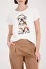 monari T-Shirt Creme Größe 44 mit Hund-Print und Produktbild-Vorschau 2