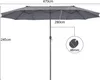 A diagram of a large outdoor umbrella with dimensions indicated. Podgląd zdjęcia produktu