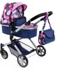 Puppenwagen City Neo blau mit rosa Sternen Produktbild-Vorschau 2