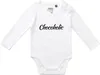 Huuraa Baby Body Chocoholic Schriftzug 80 White  Baumwolle Produktbild-Vorschau 1