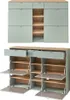 Flurgarderobe 4-teilig grün matt mit Eiche BLISS-36 Produktbild-Vorschau 3