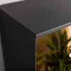 Kovový regál QUADRO s LED osvetlením, čierna farba Náhľad obrázku produktu 4