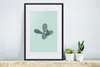 MuchoWow® Gerahmtes Poster Sommer - Kaktus - Blau 40x60 cm Produktbild-Vorschau 4