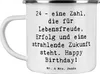 Mr. & Mrs. Panda Emaille Tasse Spruch 24. Geburtstag - Weiß Produktbild-Vorschau 1