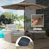 COSTWAY 300cm Sonnenschirm mit Solar-LED-Beleuchtung Produktbild-Vorschau 4