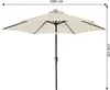 KINGSLEEVE® Sonnenschirm UV Schutz 80+ Balkon 300 cm LED Produktbild-Vorschau 7