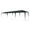 vidaXL Tenda per feste 3x9 m PE Verde Anteprima dell’immagine prodotto 6