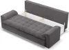 Sofa 3-Sitzer mit Schlaffunktion Foresta, Cord - Dunkelgrau Produktbild-Vorschau 4