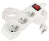 Prodlužovací kabel 7 m / 3 zásuvky / s vypínačem / bílý / PVC / 1 mm2 Produktbild-Vorschau