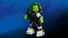 A LEGO minifigure of She-Hulk against a blue background with abstract white lines. Náhled obrázku produktu