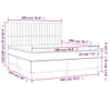 CLORIS Boxspringbett Polsterbett mit Matratze & LED Produktbild-Vorschau 8