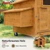 Mobiler Hühnerstall Holz mit Rampe 2 Nestboxen & Rollen Produktbild-Vorschau 14
