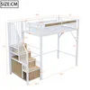 A diagram of a loft bed with dimensions indicated by numbers and lines. Náhled obrázku produktu