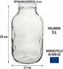 4 x 5L Einmachglas Vorratsglas Gurkenglas mit Deckel großes Produktbild-Vorschau 3