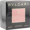 Rechteckige schwarze Box mit goldenen Details, rosigem Mittelpanel und Schriftzug „Splendida BVLGARI Rose Rose Eau de Parfum“. Produktbild-Vorschau