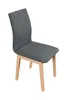 A single gray upholstered chair with light brown wooden legs is shown against a white background. Produktbild-Vorschau