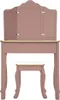 Kinderfrisiertisch und hocker "sissi" rosa l60cm  - Voir les images du produit 5