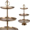 Home & Styling Etagere 3-lagig - gold - Edelstahl - H50 cm Produktbild-Vorschau 5