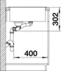 A technical drawing of a sink and plumbing system with dimensions. Náhled obrázku produktu