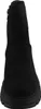 A black Chelsea boot is shown from the front. Produktbild-Vorschau