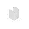 Anschraubbarer Mastfuß 91x150x2,0mm schwarz Produktbild-Vorschau 2