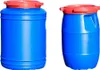 Two blue plastic barrels with red lids are shown side-by-side against a white background. Produktbild-Vorschau