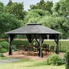 Outsunny Faltpavillon 4 x 4 m, Gartenpavillon mit 4 Produktbild-Vorschau 2