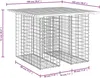 DELUKE® Gartenbank Gabionen TELLE aus Stahl | 100x102x72cm Produktbild-Vorschau 2
