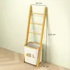 HOMCOM Badregal, 2-in-1 Badezimmerregal mit 3 Stangen Produktbild-Vorschau 3