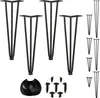 Relaxdays Nogi typu „hairpin”, zestaw 4 szt., 3 rozpórki, Podgląd zdjęcia produktu 1