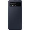 A dark blue Samsung flip case for a smartphone, with the time and date displayed on the transparent window. Náhled obrázku produktu