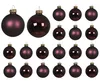 Weihnachtskugeln Glas 6cm x 20 Stück - Dunkel Mauve Produktbild-Vorschau 2