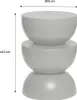 A grey side table with dimensions indicated. Produktbild-Vorschau