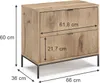 Noční stolek Vicco Eliza Dub Viking 66 x 60 cm se 2 Náhled obrázku produktu 3