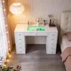 Toaletný stolík VANITII so sklenenou doskou a RGB Náhľad obrázku produktu 4