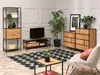 Schmale Kommode MAIRA – Eiche/Schwarz Produktbild-Vorschau 4