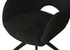 HowHomely THEO Chair Black Fabric - moderný dizajn, Náhľad obrázku produktu 4