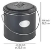 Kovový kompostér WENKO Nero 6 l v černé barvě 22,5 x 22,5 Náhled obrázku produktu 4