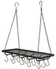 Eisen Topfhänger schwarz 60x28x7cm Wurstkrone Kräuterkorb Produktbild-Vorschau 1