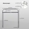 Fahrradanlehnbügel 115 x 76 cm Flachstahl 13 mm Anthrazit Produktbild-Vorschau 3
