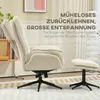 Relaxační křeslo HOMCOM s podnožkou, otočné, televizní Náhled obrázku produktu 5