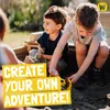 Two young boys are playing in a sandbox, digging and building with sand. Produktbild-Vorschau