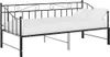 A black metal daybed with a white mattress and two white pillows. Náhled obrázku produktu