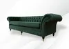 Chesterfield 4 Sitzer Textil Grün Wohnzimmer Design Couchen Produktbild-Vorschau 2