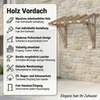 Mucola Holz Vordach Haustürüberdachung 120x205x129 cm Produktbild-Vorschau 3