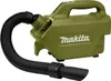 A green Makita cordless vacuum cleaner with a black flexible hose and nozzle is shown against a white background. Podgląd zdjęcia produktu